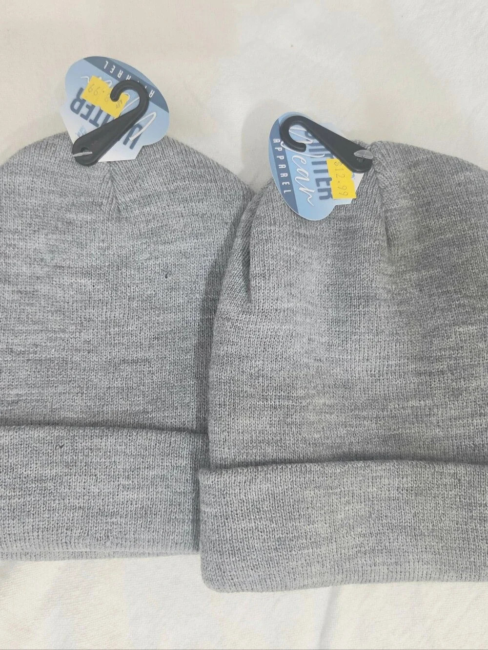 Gray Knit Beanie Hat - 2 Pack